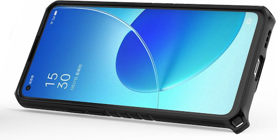 Erbord Back Cover Din Silicon / Plastic Cu Curea Pentru Gât Alb (Oppo Reno6)