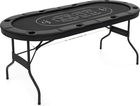 Costway Filz Reise Metallisch Schwarz 182x6cm 1Stück