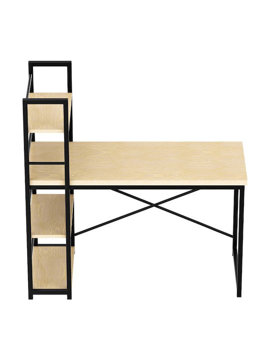 Schreibtisch Leader Holz mit Bücherregal Rosa 120x60x75cm