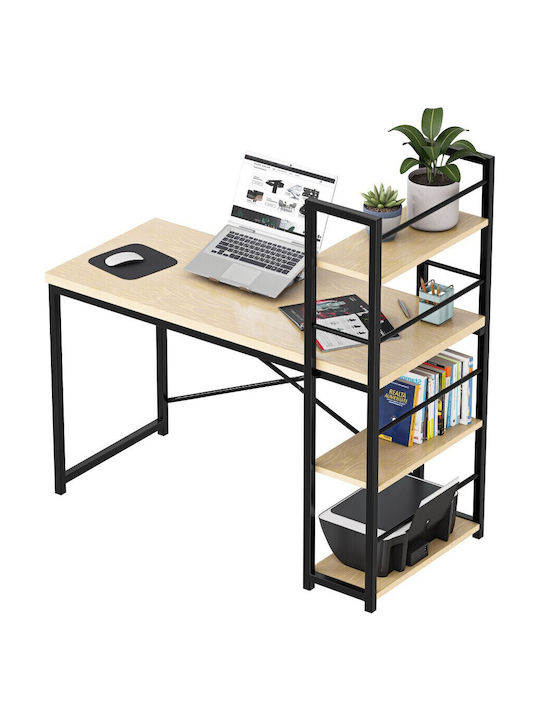 Schreibtisch Leader Holz mit Bücherregal Rosa 120x60x75cm