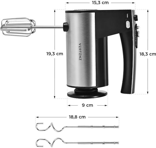 Vertenz Mixture 20 Μίξερ Χειρός 800W Γκρι