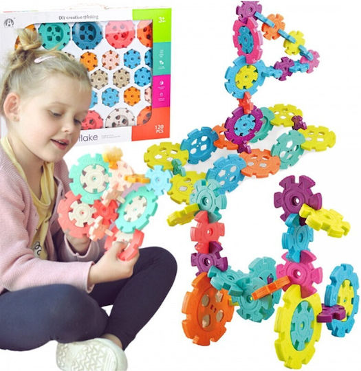 Snowflake Construction Set 120 Pieces Different Sizes Multicolor
