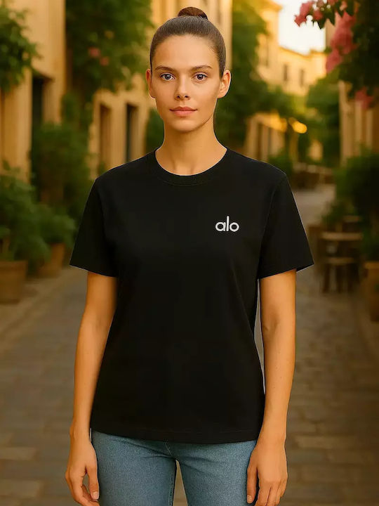 alo シンプル ロゴ ブラック Tシャツ/Mサイズ alo yoga Mサイズ 半袖Tシャツ ブラック 夏服 - メルカリ