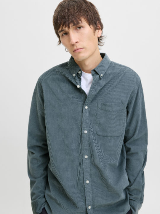 Long-sleeved Cotton Shirt Gray