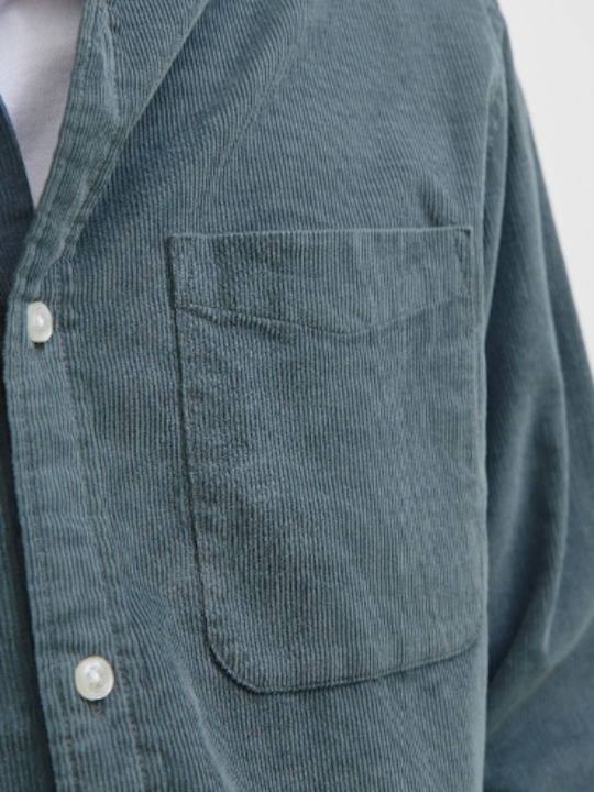 Long-sleeved Cotton Shirt Gray