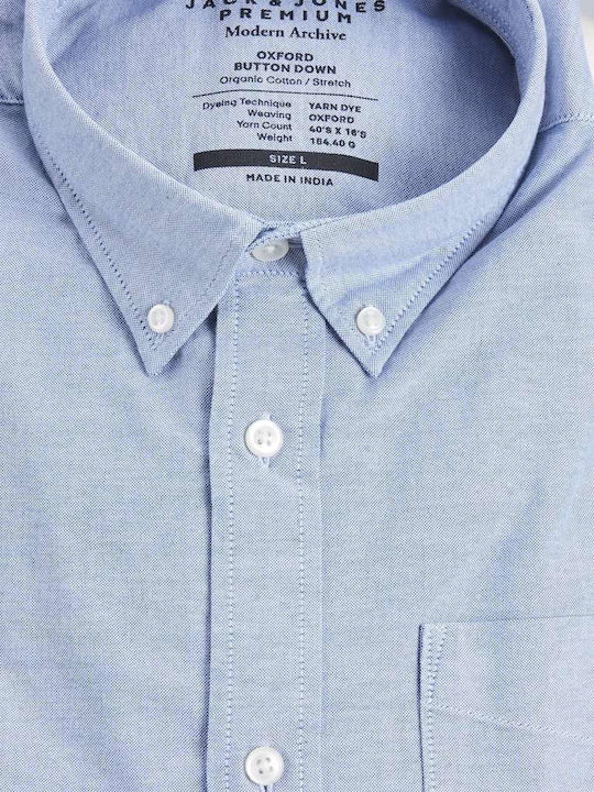 Long-sleeved Cotton Shirt Cashmere Blue