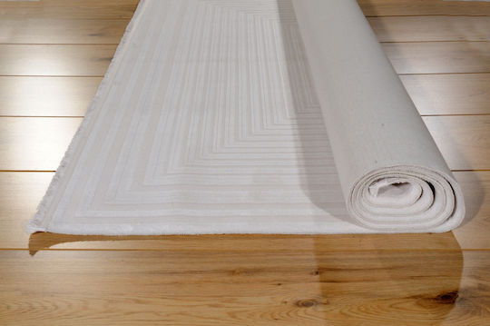 Tzikas Carpets 72821-weiß Teppich Rechteckig Synthetisch,Polyester/Cotton/Leather White-Cream