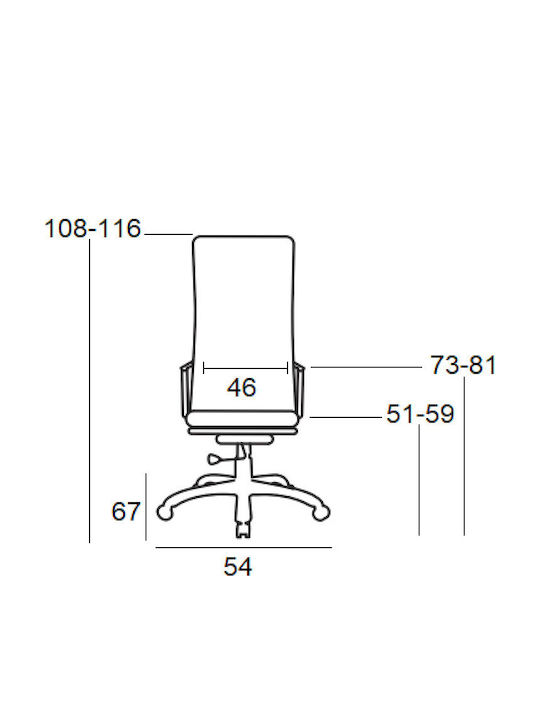 Zita Plus A8200 Exekutive Bürostuhl mit Neigen Schwarz