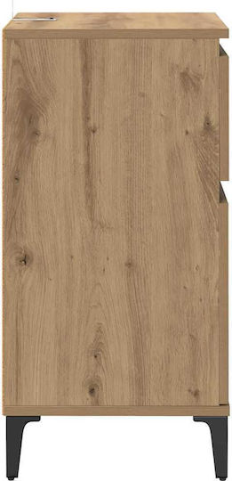 Нощно Шкафче Дървено Кафяв Дъб 40x35x70см