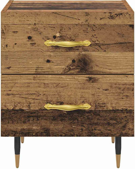 Комод Дървен с Метални Крака Old wood 40x35x47.5см
