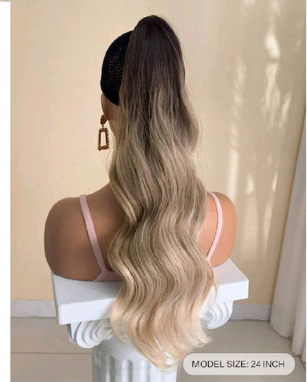 Postiche Curly Ponytail Synthetic Hair High Quality Clamper Blonde Ombre 24 Inches