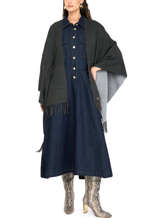 Women's Poncho Grey
