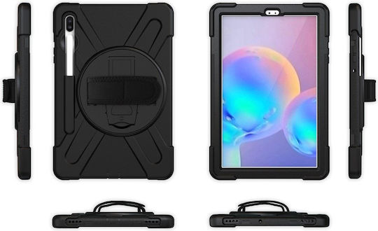 Galaxy Umschlag Rückseite Drehbar Robust Schware (Samsung Galaxy Tab S6 T860/T865)