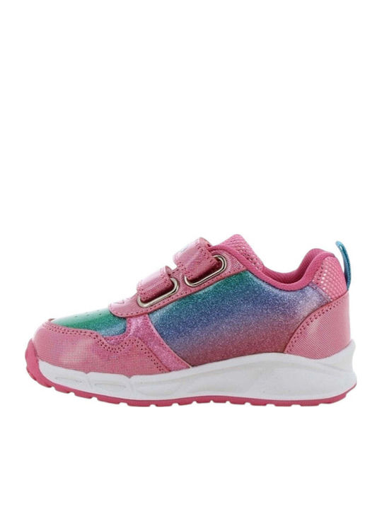 Magic Παιδικά Sneakers Ανατομικά με Σκρατς & Φωτάκια Φούξια