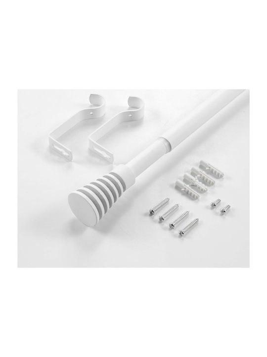 Douceur d'Intérieur Bară Pliabilă Metalică Pentru Perdea Sablis Single Φ19mm 210-210cm Albă