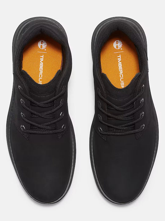Leather Black Men's Boots Waterproof