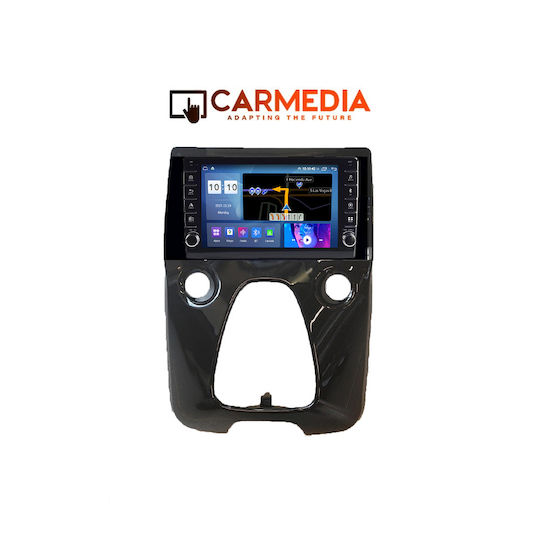 Carmedia Auto-Audiosystem für Peugeot 108 Toyota Aygo Citroen C1 2014 (Bluetooth/USB/WiFi/GPS/Apple-Carplay/Android-Auto) mit Touchscreen 10"