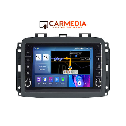Carmedia Auto-Audiosystem für Fiat 500L 2012 (Bluetooth/USB/WiFi/GPS/Apple-Carplay/Android-Auto) mit Touchscreen 10"