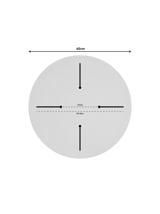 Pakketo PWH-0006 Round Table Surface Werzalit Ivory 60x60x2.5cm 215-000015 1pcs