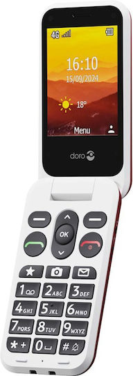 Doro Leva L30 Single SIM Κινητό με Κουμπιά Red White