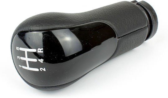 Black Leather Gear Shift Knob Suitable Ford Fiesta Mk5 Connect Fusion