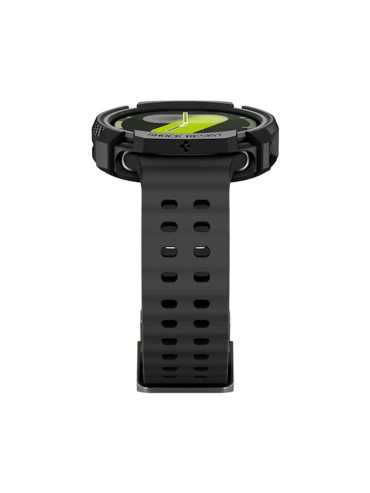 Spigen Rugged Armor Silikonhülle in Schwarz Farbe für Galaxy Watch8 40mm
