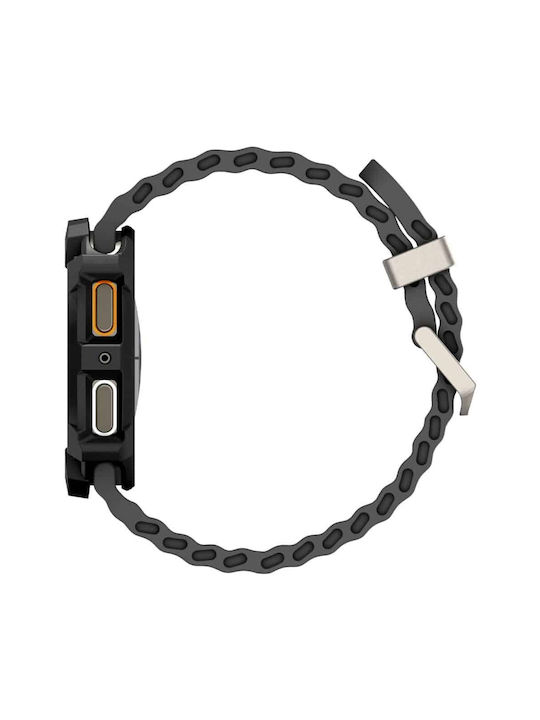 Spigen Rugged Armor Silikonhülle in Schwarz Farbe für Galaxy Watch8 40mm