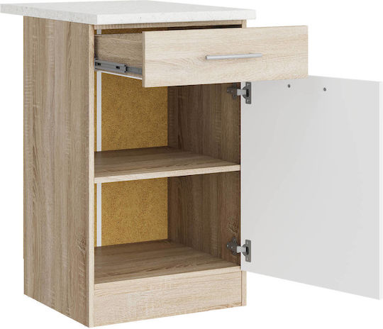 с плот за работа Sonoma Oak, White 50x46x85бр с плот за работа Sonoma Oak, White 50x46x85бр