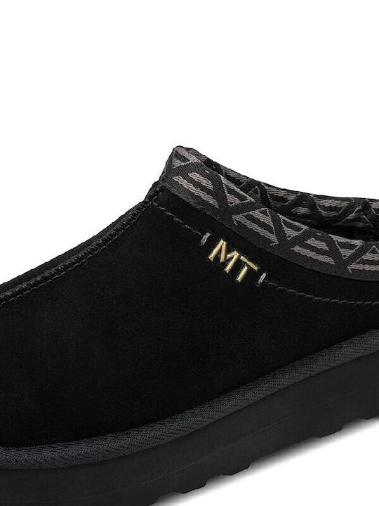 Mules mit Absatz in Schwarz Farbe