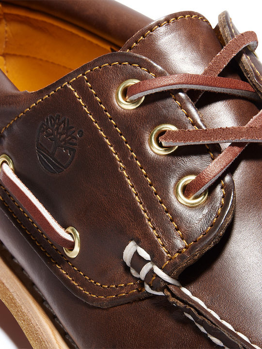 Men's Leather Boat Shoes Brown