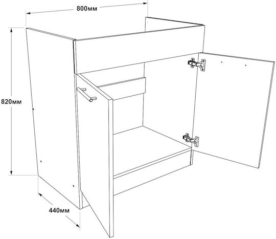 с плот за работа Sonoma Oak, White 80x46x85бр