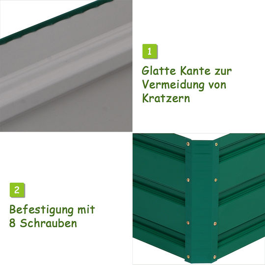 Costway Ghiveci Metal Verde 120x90x30.5cm.