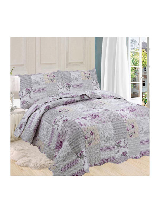 Dimcol 202 Σετ Κουβερλί Μονό Microfiber Εμπριμέ 160x220cm 2τμχ