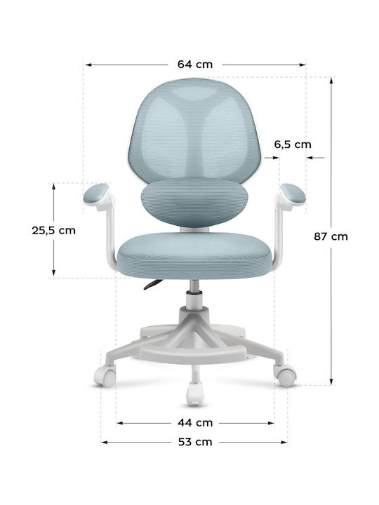 Desk Chair with Armrests Green