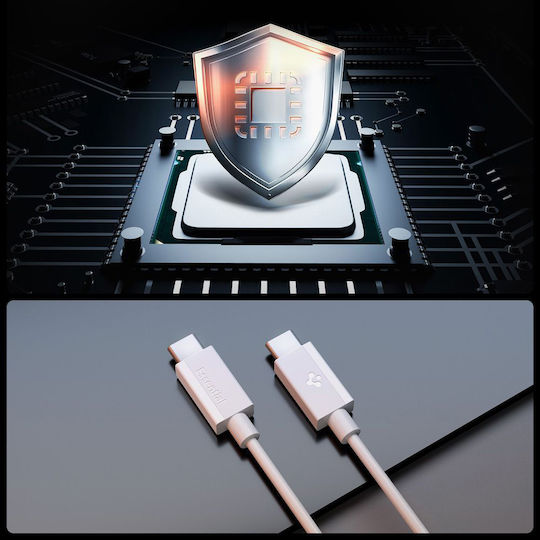 Spigen USB 2.0 Cable USB-C Male - USB-C 60W PD White 2m ACA08719