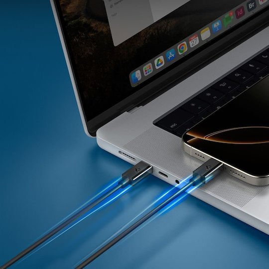 Spigen USB 2.0 Cable USB-C Male - USB-C 60W PD Black 1m ACA08718