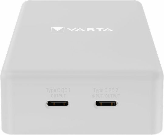 Varta Mag Pro MagSafe Power Bank 10000mAh 20W με 2 Θύρες USB-C Power Delivery Λευκό
