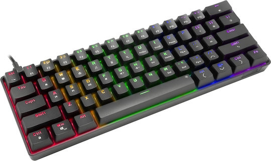 SpeedLink ATMOS RGB Rainbow Gaming Tastatură Mecanică 60% cu Custom Brown comutatoare și iluminare RGB (Engleză US)