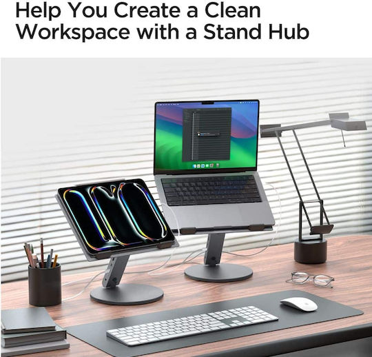 Spigen LD204H Stand für Laptop bis zu 15.6" Gray