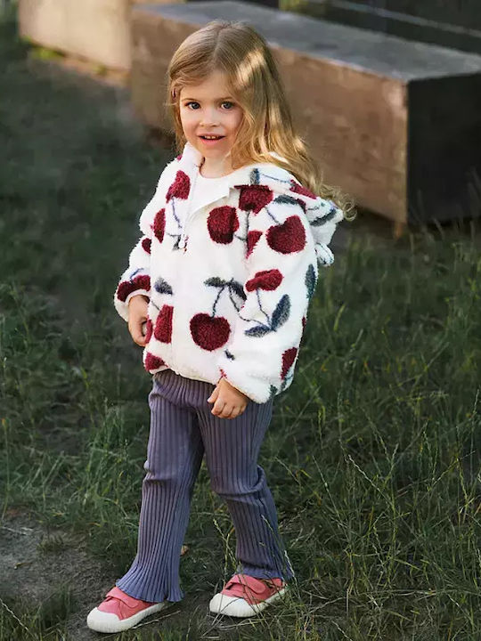 Kids Leggings Set Long Gray and White