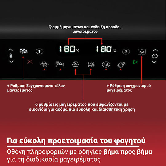 Instant Pot Vortex Dual Еър Фрайър с Двойна Подвижна Кошница 8лт Черен