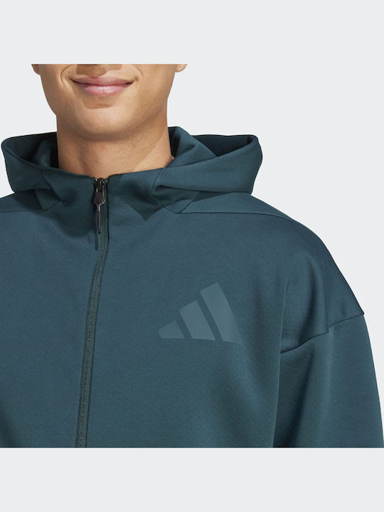 Z.n.e. Men's Cardigan with Hood Green