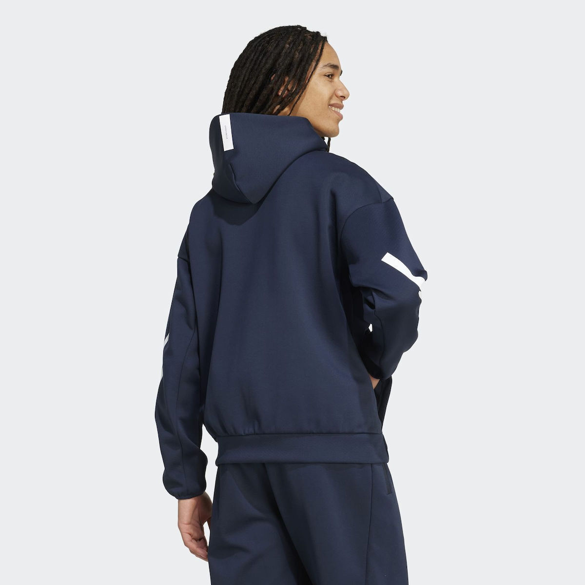 べべ RM444 RM443 adidas Z.n.e. Fullzip Men's Cardigan with Hood Ink JW4718