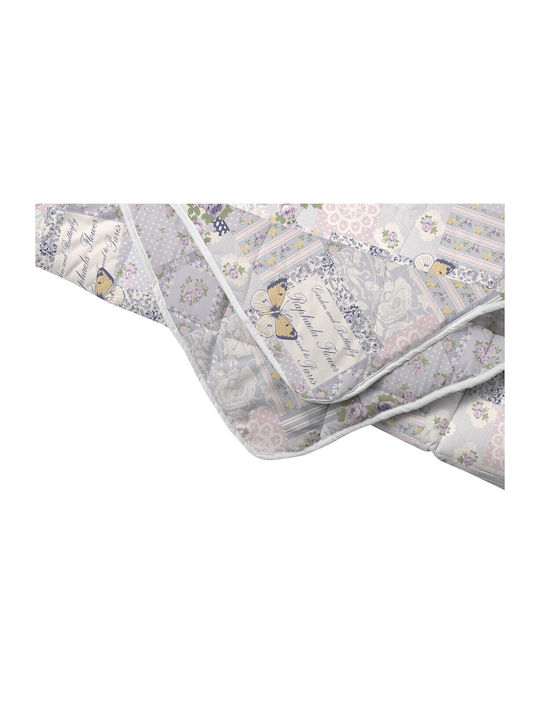 Alcam Raphaela Κουβερλί Διπλό Microfiber Λιλά 200x220cm