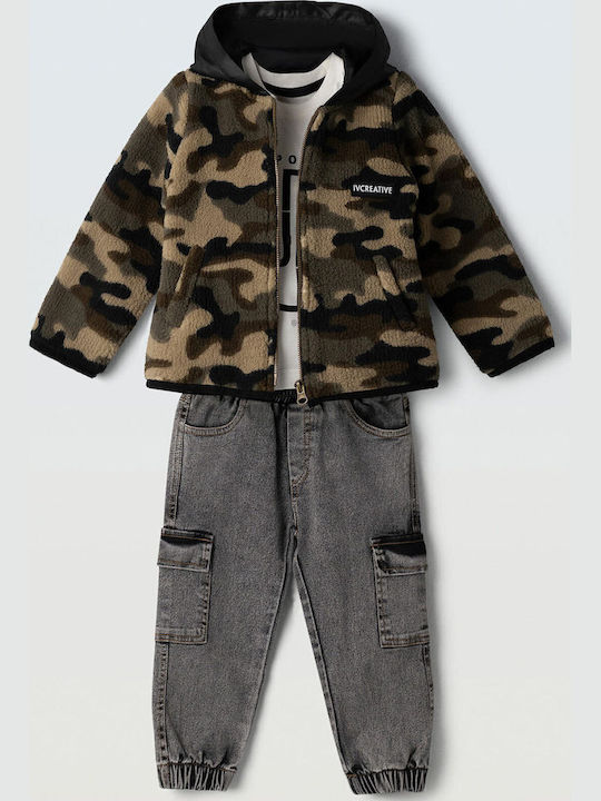 Kids' Set with Pants Winter 3pcs Khaki