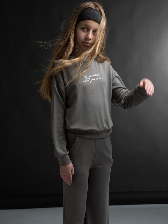 Kids Sweatpants Set Anthracite 2pcs