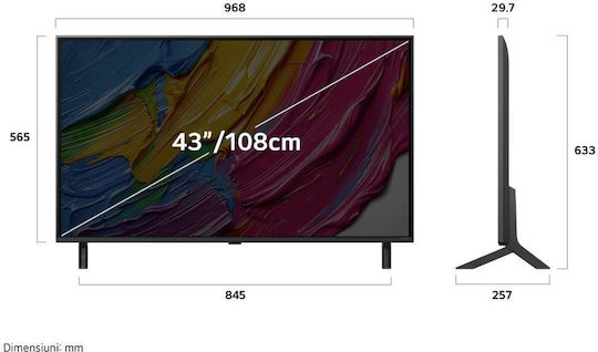 LG Smart Τηλεόραση 43" 4K UHD QNED QNED80A HDR (2025) 43QNED80A3A
