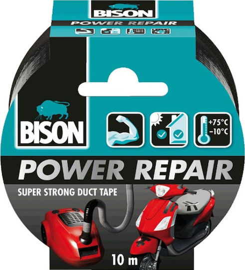 Bison Power Repair Grey Αυτοκόλλητη Υφασμάτινη Ταινία Γκρι 10mx50mm