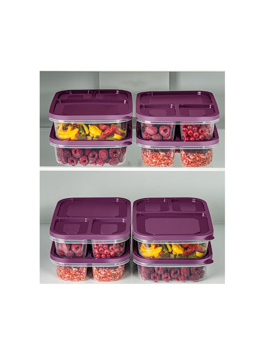 Hermia Cutie pentru Mâncare Plastic Roz 15x24cm 8buc