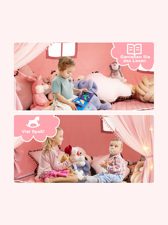 Costway Kids House Play Tent for 3+ years Pink